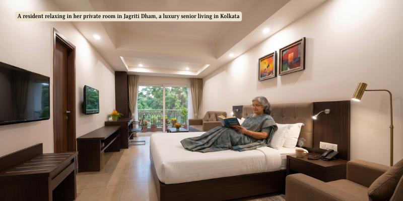 A comparison of dining experiences, highlighting the personalized gourmet meals provided at Jagriti Dham, a distinguished luxury old age home in Kolkata.